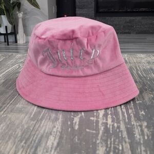 Juicy Couture Vibrant Pink Velour Bucket Hat